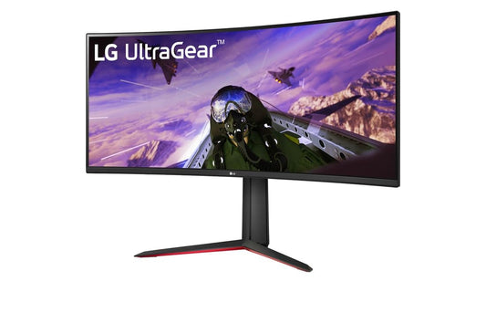 LG Electronics 34GP63AP-B.AEU UltraGear™ UWQHD Curved Gaming Monitor 34", 3440 x 1440 resolution, 21:9 aspect ratio, 5 ms GtG response time, 160 Hz refresh rate, HDR10, Motion Blur Reduction, AMD FreeSync™ Premium, Black.