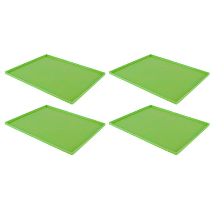 AUHX Silicone Dehydrator Sheets, fruit leather trays, safe, high temperature resistance, BPA-free, easy to clean, with edges for fruit leather for jerky Green