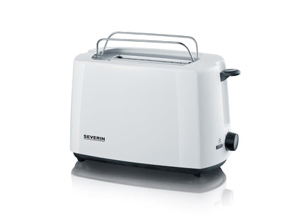 SEVERIN Automatic Toaster with roll attachment, high-quality, with crumb tray, 700 W power, white/black, AT 2286