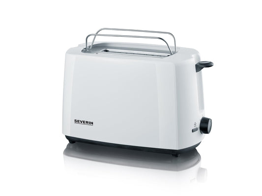 SEVERIN Automatic Toaster with roll attachment, high-quality, with crumb tray, 700 W power, white/black, AT 2286