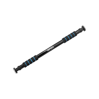 Gymtek pull-up bar for door frames, mountable without screws, non-slip pull-up bar with foam grip, training device for home gym, fitness equipment for home (63-100cm Blue)