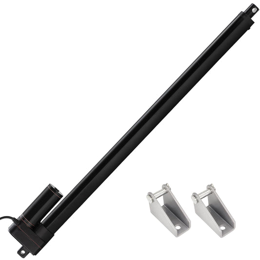 Jvnvlki Linear Actuator DC 12V 3000N 700mm Stroke 5mm/s IP65 Waterproof Linear Motor With Mounting Brackets for Solar Trackers, Door Openers, Electric Lift System