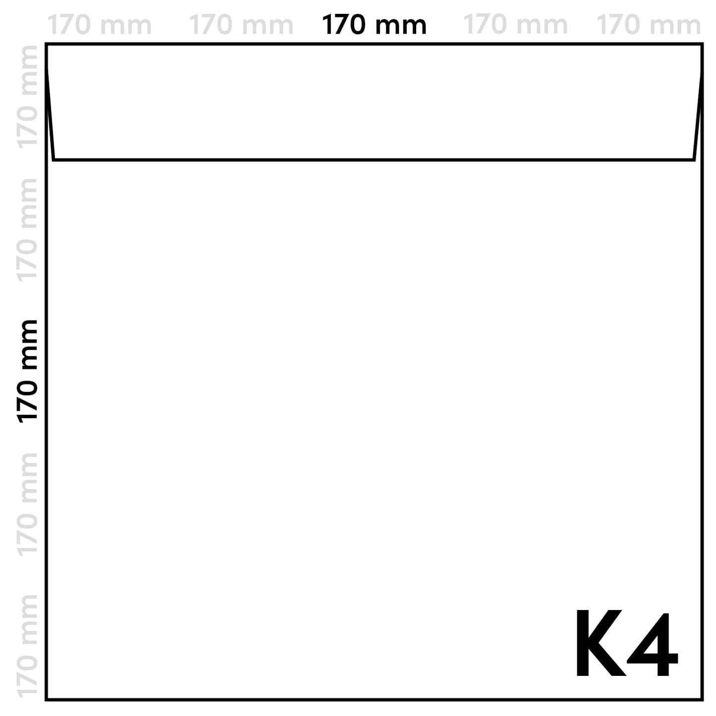 Netuno 500 Sand-Brown square envelopes Craft paper 170 x 170 mm straight flap without window Square envelopes for invitation cards Birthday cards Christmas cards Envelopes