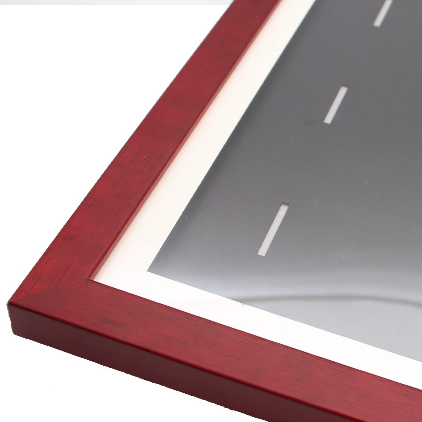 Large Medals Display Shadow Box - Medals Showcase - 16 Medals Showcase - perfect medal display for military, runners, marathoners, race winners, gymnasts, and all sports (red wood)