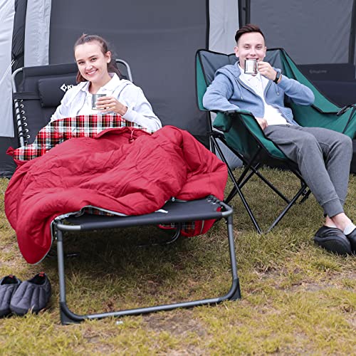 KingCamp sleeping bag Flannel 3-4 seasons, adult sleeping bag, cotton warm blanket sleeping bag portable lightweight, waterproof camping sleeping bag for trekking travels, hiking