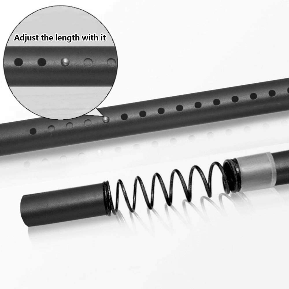 REHON 70-400cm No Drilling Required Extra Long Curtain Rod for Large Windows, Shower Rooms, Closets Black 2.6-3.1M