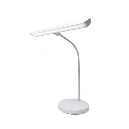 Infitronic IN18LEDKLW - 18 LEDs piano light, table lamp, warm white light, dimmable, USB Type-A charging port (white variant)
