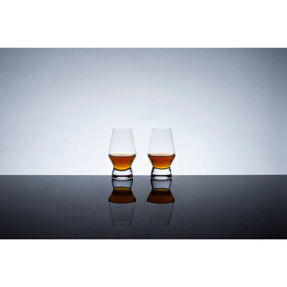 Crystal glass Scotch glasses with base, 2-piece set, lead-free premium crystal glass, classic whiskey glasses, Scotch glasses gift set, 8 ounces (237 ml), Clear.