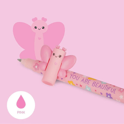 LEGAMI Wonderwow Butterfly pencil case and erasable gel pen.