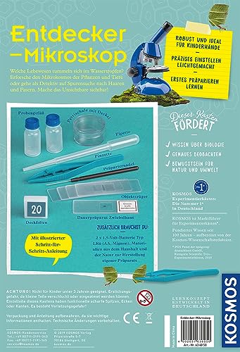 KOSMOS 636050 Discovery Microscope, science kit for kids, student microscope, microscope for kids aged 8 and up, by Kosmos