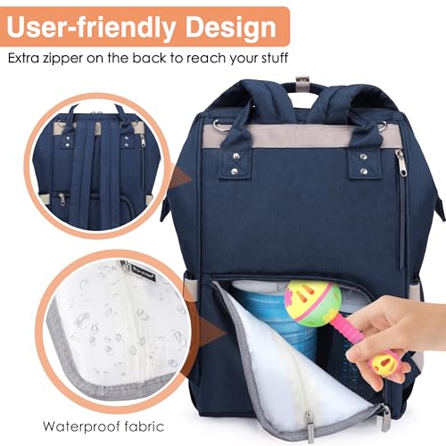 Pomelo Best Baby Diaper Bag stylish backpack with changing mat multifunctional water resistant Large Capacity Backpack for on the go