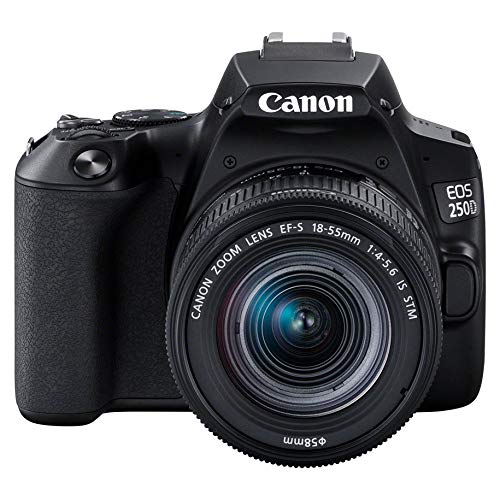 Canon EOS 250D Digital Camera - Black + Lens (EF-S 18-55 mm f/4-5.6 IS STM)