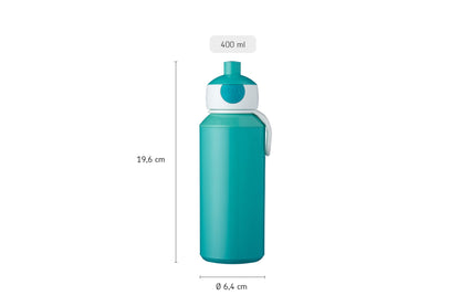 Mepal Little Dutch Pop-up Campus water bottle - Personalized kids' bottle with name - Leak-proof for school - BPA-free & dishwasher safe - 400 ml - Flowers & Butterflies