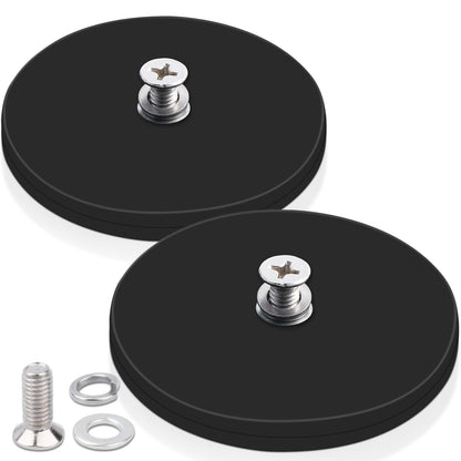 88MM threaded magnet, neodymium magnets with M8 threaded bolt anti-slip, 45kg rubber-coated neodymium magnets extra strong, magnet for attaching rubber-coated magnets for vehicles lamps instruments devices