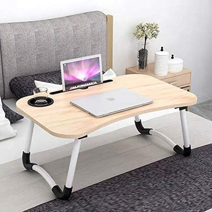 Wa-Very laptop table, lap desk, bed table, laptop stand, notebook desk, folding laptop desk, foldable bed table for reading, bed tray for desk or breakfast tray for bed, and S.
