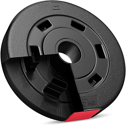 Hop-Sport weight plates set 5, 10, 20, 30 kg plastic weights 30 mm dumbbell weight plates (4 x 2.5 kg)