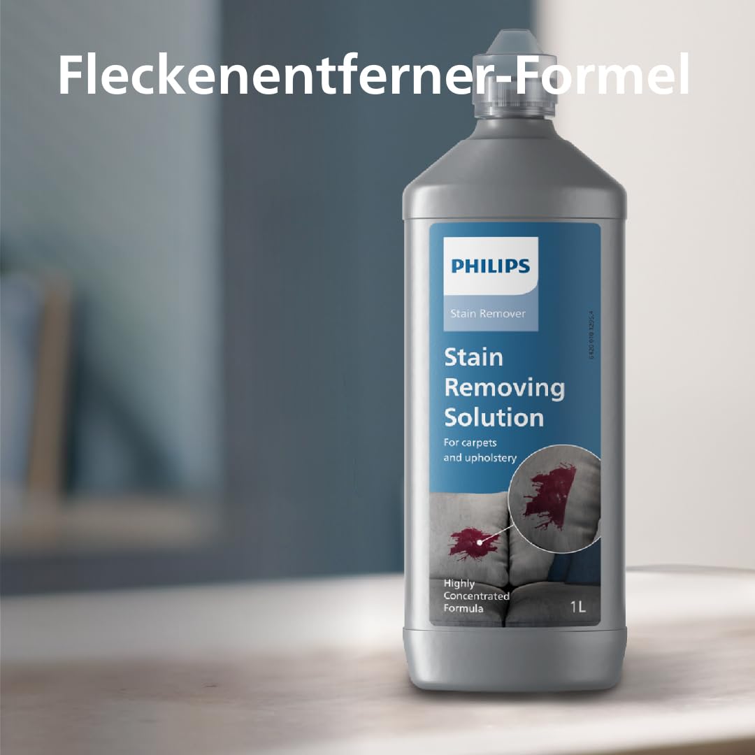 Philips Stain Remover - cleaning agent for carpets and upholstery, safe to use with Philips Stain Removal device, highly concentrated and fast-acting formula (XV1732/01)