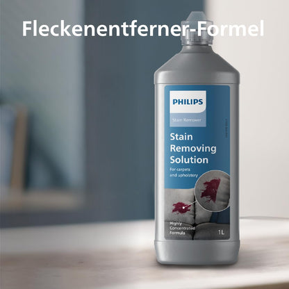 Philips Stain Remover - cleaning agent for carpets and upholstery, safe to use with Philips Stain Removal device, highly concentrated and fast-acting formula (XV1732/01)