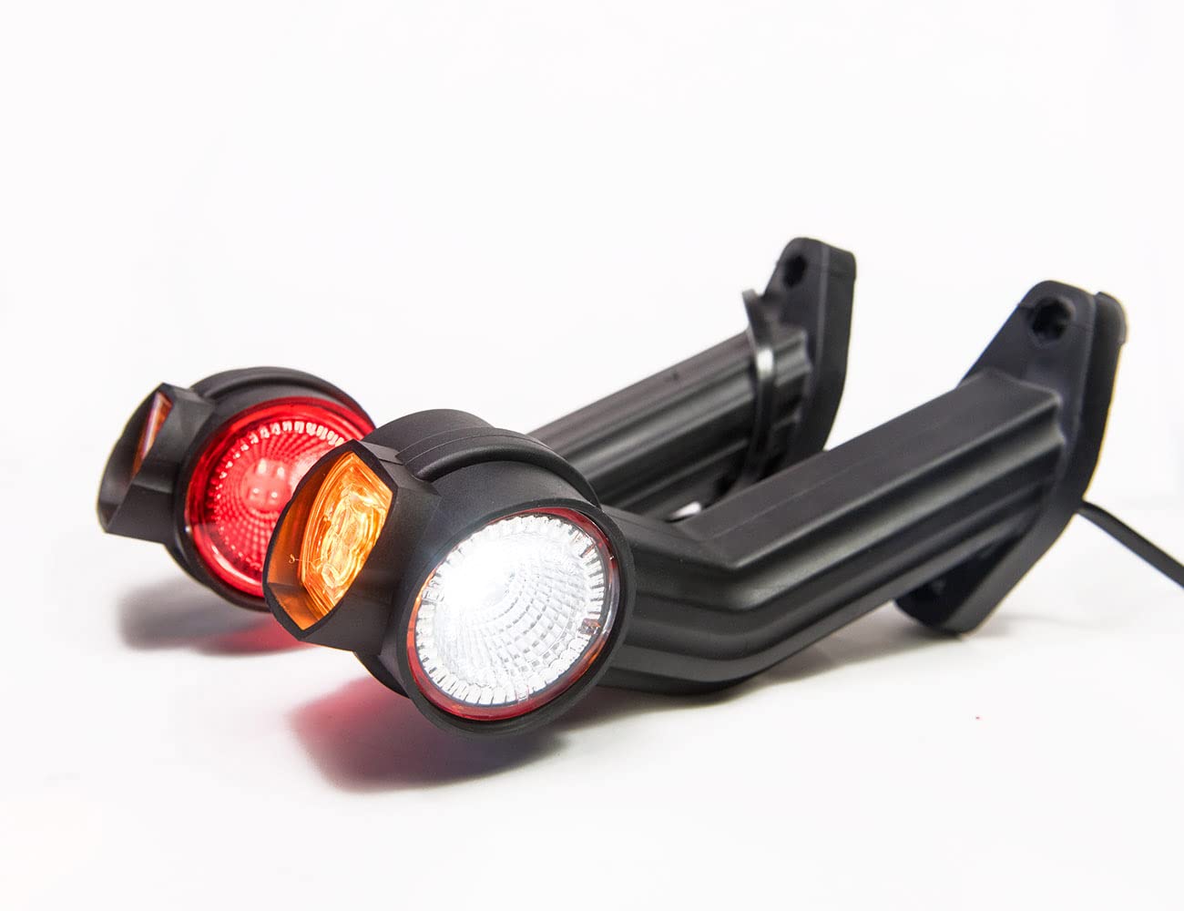 2 x LED rubber side marker light 12V 24V with E-mark position light car truck car trailer lamp light white red orange