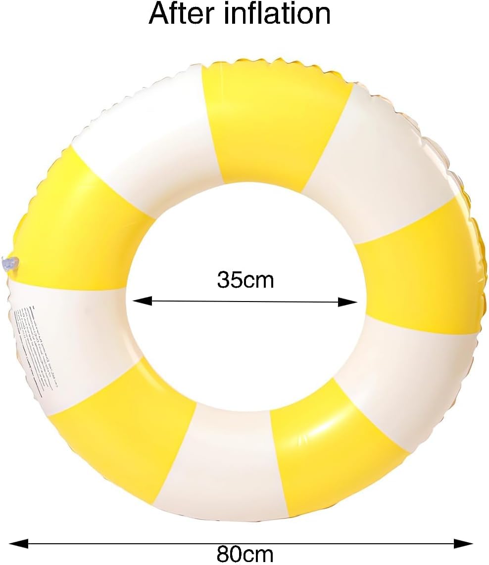 4 PCS Swimming Ring for Adults, Inflatable Pool Floats, Swim Tube, Float Ring, for Summer Pool Party (blue+pink+green+yellow)