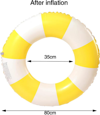 4 PCS Swimming Ring for Adults, Inflatable Pool Floats, Swim Tube, Float Ring, for Summer Pool Party (blue+pink+green+yellow)