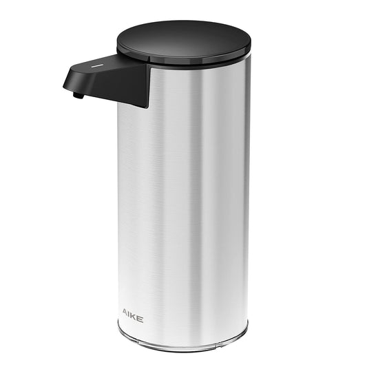 AIKE Automatic Stainless Steel Soap Dispenser with Infrared Sensor, 280ml Touchless Automatic Soap Dispenser USB Charging