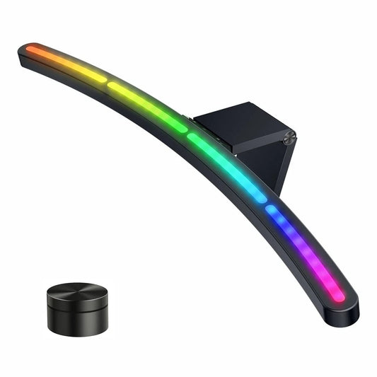 Vanyuei computer lamp for curved/flat monitor, with RGB backlighting, wireless remote control, touch control, no screen glare, curved screen light for gaming.