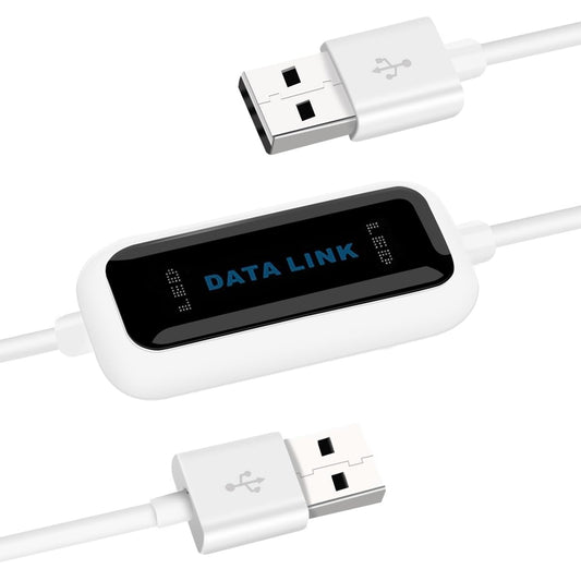 SALCAR Data Cable High-Speed USB 2.0 PC to PC Link Cable for Windows 11/10/8.1/8/7/Vista/XP/2000, easiest data exchange between 2 computers.