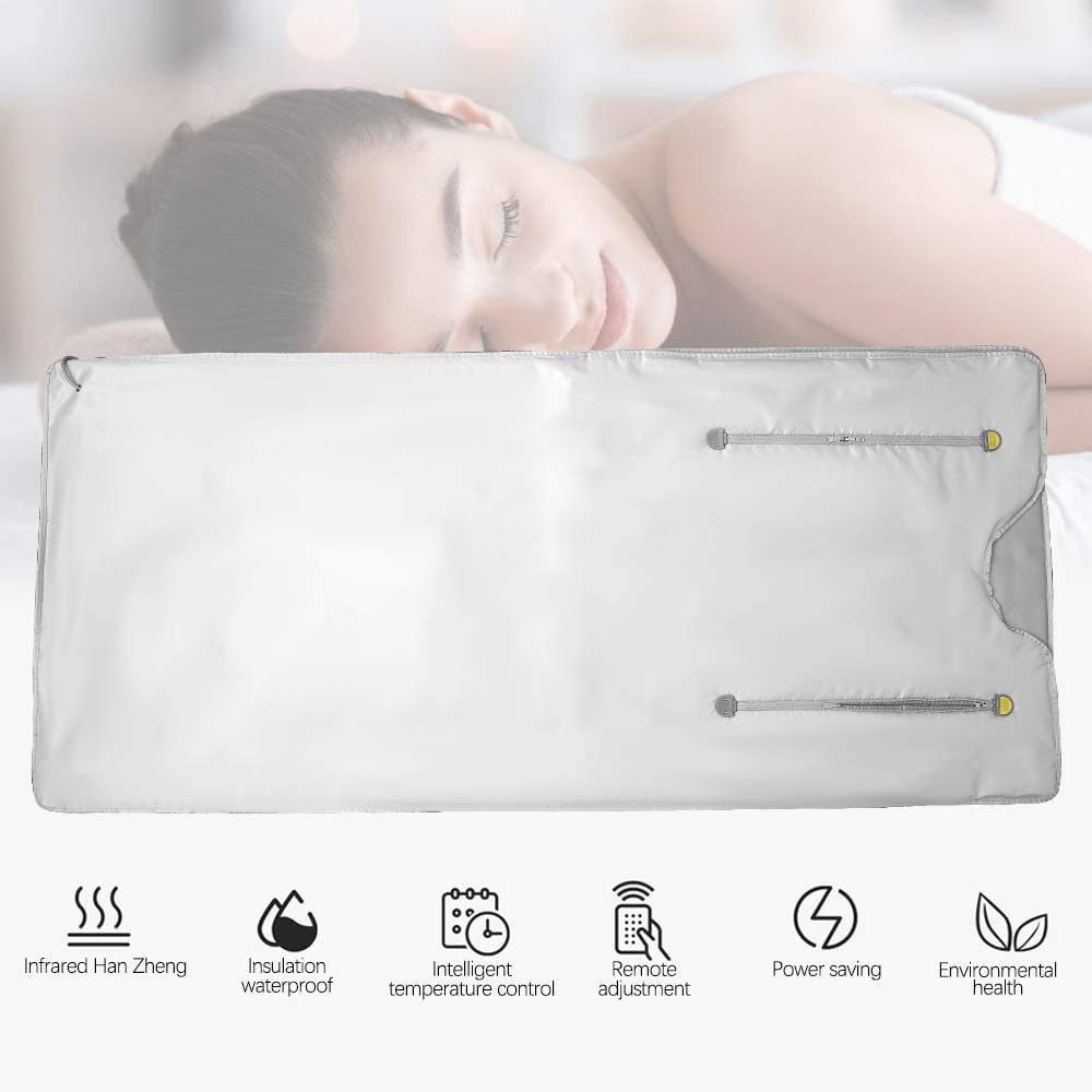 InLoveArts Oxford Infrared Sauna Blanket with Zipper Far Infrared (FIR) Steam Blanket for Home Sauna with Remote Control Professional Detox Therapy Home Spa Beauty Device 650W