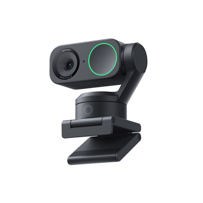 Insta360 Link 2 Standard Bundle - 4K webcam for PC/Mac, 1/2" sensor, AI tracking, HDR, microphone with AI noise reduction, gesture control for streaming, video calls, gaming, compatible with Zoom.