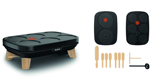 TEFAL PY900D12 Gourmet Crepe Maker Two removable non-stick plates Adjustable temperature Multipurpose crepes, galettes, pancakes