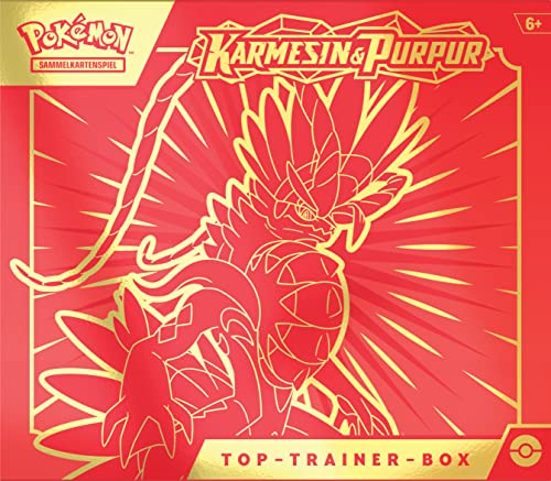 Pokémon Trading Card Game: Top Trainer Box Crimson & Purple (Coraidon) (9 booster packs & premium accessories)