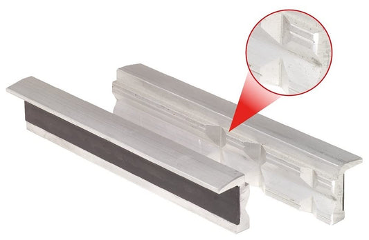 KS Tools 914.0089 Aluminum Vice Jaw Inserts, 175mm, Trapezoidal Grooves