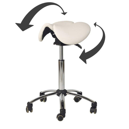 Teqler saddle stool white