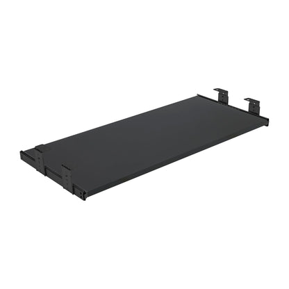 FIX&EASY keyboard pull-out Up&Down, keyboard tray 600X300mm black matt finish, pull-out slides with locking function adjustable height black 300mm, set tray and pull-out with lock for keyboard mouse