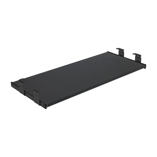 FIX&EASY keyboard pull-out Up&Down, keyboard tray 600X300mm black matt finish, pull-out slides with locking function adjustable height black 300mm, set tray and pull-out with lock for keyboard mouse