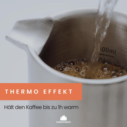 Groenenberg French Press I High-quality French Press with thermal function I Coffee maker available in different sizes 300ml to 1 liter