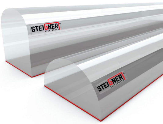 STEIGNER 100cm splash protection acrylic half round bar - SDD03 height 10mm - splash guard profile half round profile splash guard profile shower water deflector bathtub enclosure plastic profiles half round