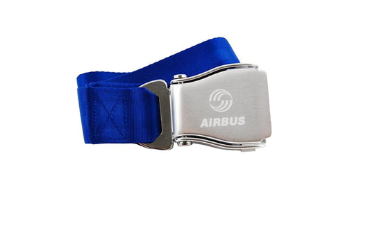 AIRBUS - "Airline Seatbelt" - Belt -- Sizes XS - XXL - Infinitely adjustable - Color Blue