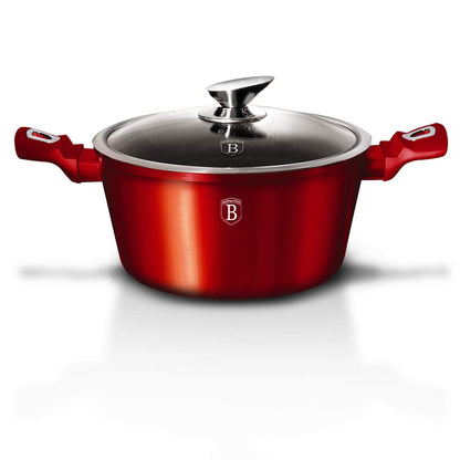 Berlinger Haus 15Pcs Metallic Cookware Set - Burgundy