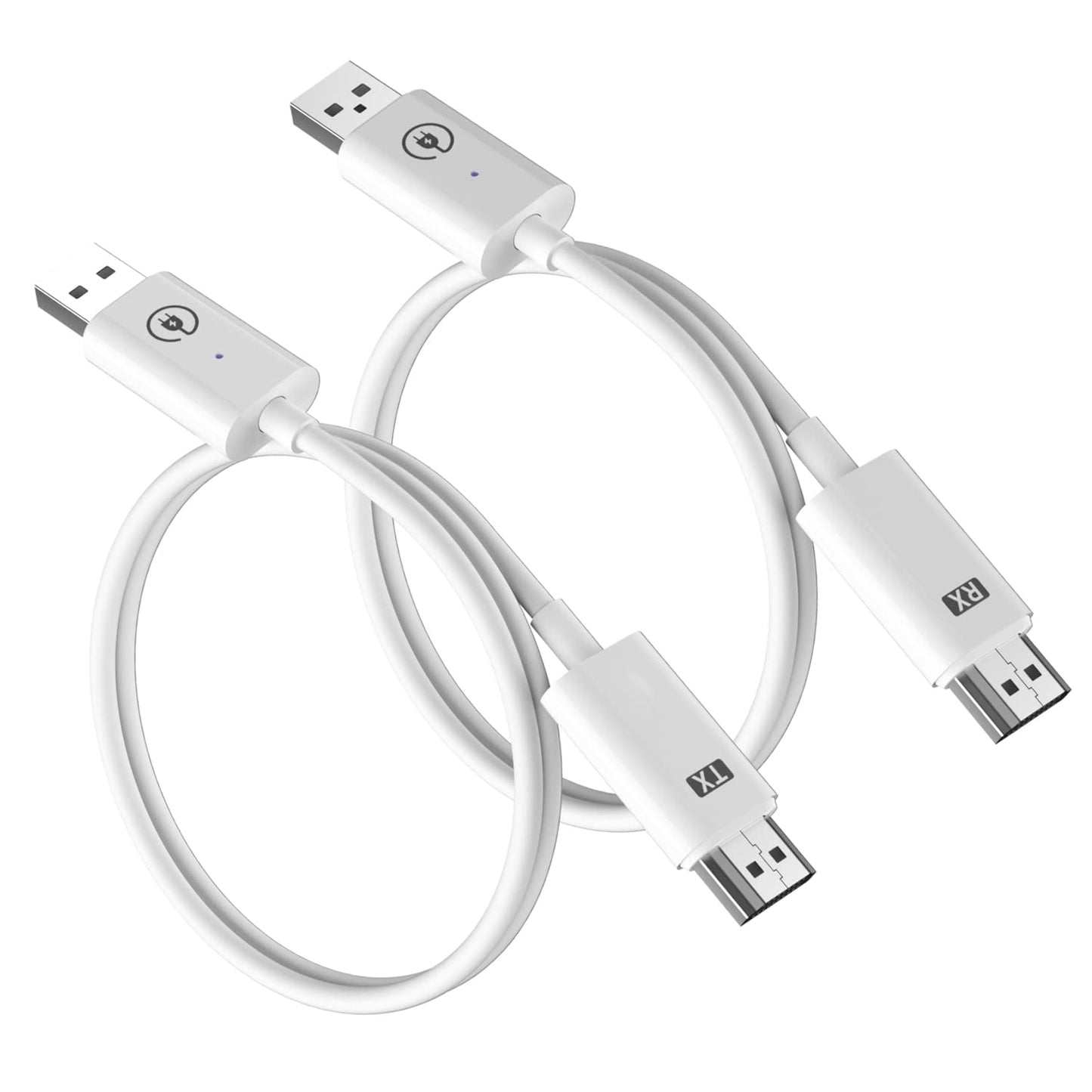 Lemorele HDMI Wireless, Wireless HDMI Transmitter and Receiver, 5G/2.4G HDMI wireless transmission, 164FT/50M HDMI without cables, HDMI wireless for streaming audio video from laptop to HDTV/projector/monitor (White)