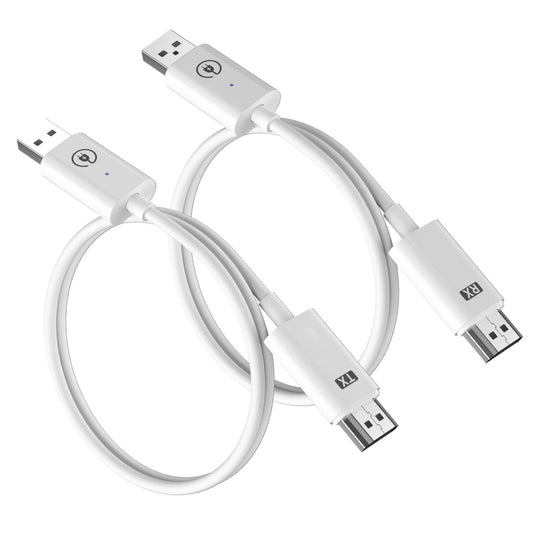 Lemorele HDMI Wireless, Wireless HDMI Transmitter and Receiver, 5G/2.4G HDMI wireless transmission, 164FT/50M HDMI without cables, HDMI wireless for streaming audio video from laptop to HDTV/projector/monitor (White)