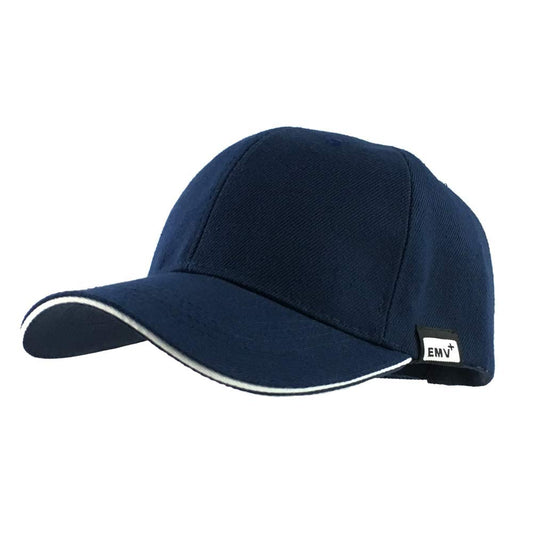 EMF+ radiation protection anti-radiation baseball cap (blue) with silver fiber blocks cell phone radiation, wifi, and 5G.