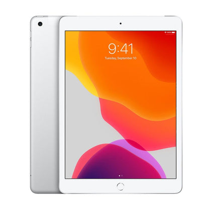 2019 Apple iPad (10.2-inch, Wi-Fi + Cellular, 32GB) Silver (Renewed)