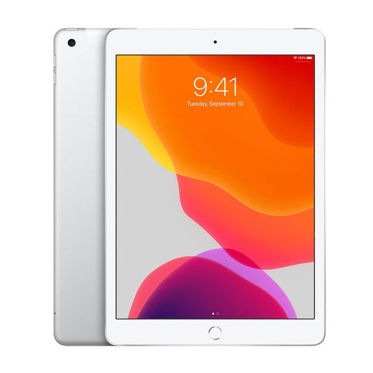 2019 Apple iPad (10.2-inch, Wi-Fi + Cellular, 32GB) Silver (Renewed)