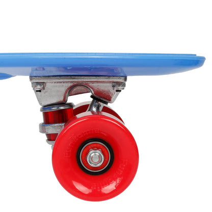 FunTomia 57cm Mini-Board skateboard with or without LED light wheels includes aluminum truck, ABEC-9 bearings, and T-tool (blue)