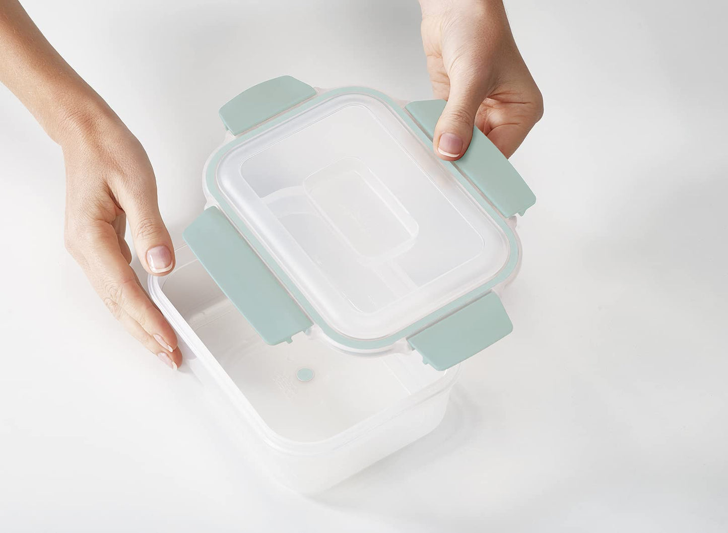 Joseph Joseph Nest Lock, 5-piece plastic kitchen food storage container set with lids, leakproof, airtight, space-saving, BPA-free - Sage Green