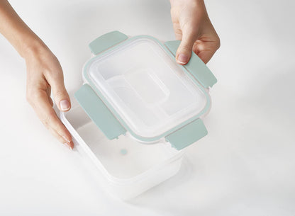 Joseph Joseph Nest Lock, 5-piece plastic kitchen food storage container set with lids, leakproof, airtight, space-saving, BPA-free - Sage Green