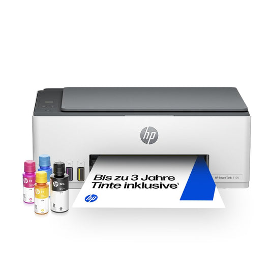 HP Smart Tank 5105 3-in-1 All-in-One Printer (Wi-Fi; Mobile Printing) - 3 years of ink included, 3-year warranty, large ink tank, high yield, high-quality printing