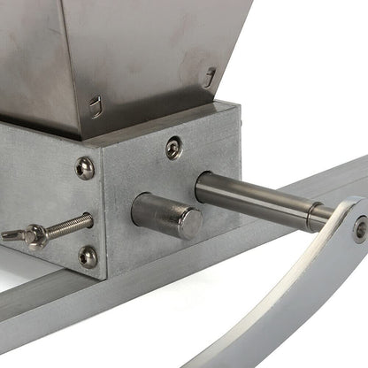 LENJKYYO Grain Mill Adjustable with 2 Rollers Metal Base and Handle Malt Mill Homebrewer Crusher Grain Mill Flaker Grain Mill for Homebrewing